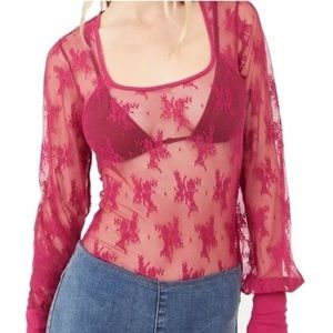 Free People U Into This Long Sleeve / pink / XS